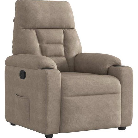 Fauteuil relax pratique taupe tissu microfibre - Fauteuil TV & Relax ,meubles design 5055914 1parcel
