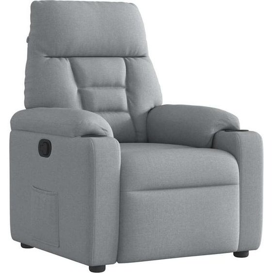 Fauteuil relax style élégant Tissu gris clair - Fauteuil TV & Relax CHY900312
