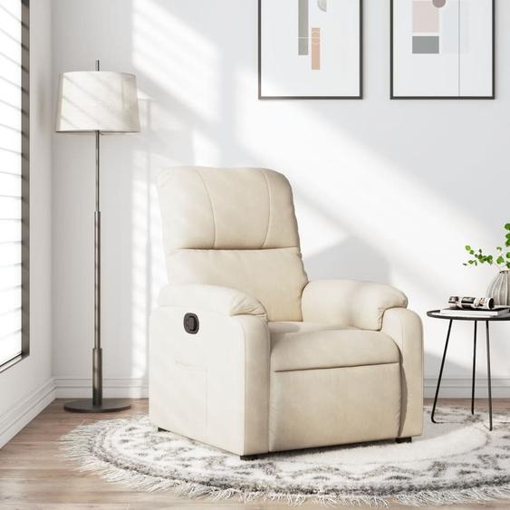 Fauteuil relax style industriel Beige Tissu microfibre Fauteuil classique2024 cloris
