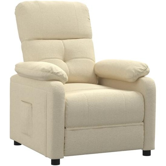 Fauteuil relax Tissu Crème