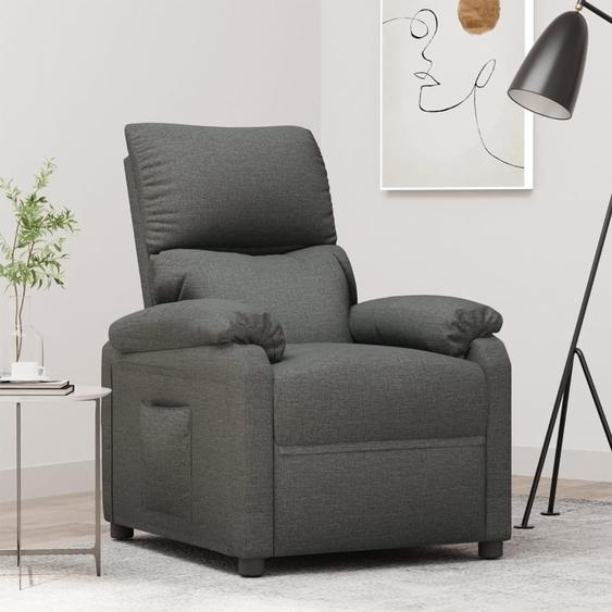 Fauteuil Relax Tissu Gris Foncé, Fauteuil Classique 2024 Nouveau DesignMöbel