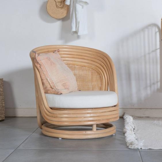 Fauteuil Rotin Et Cannage - Gili Naturel