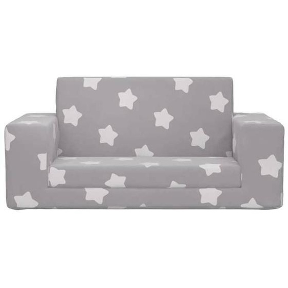Fauteuil Salon Scandinave, Canapé-lit enfant 2 places gris clair étoiles peluche douce SQZR537527 Home - Living