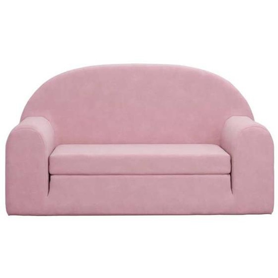 Fauteuil Salon Scandinave, Canapé-lit pour enfants 2 places rose peluche douce SQZR587860 Home - Living