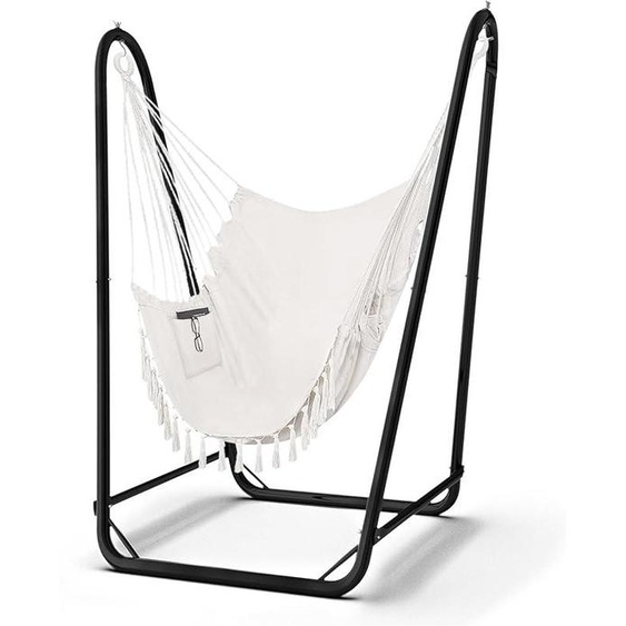 Fauteuil suspendu avec structure. Charge maximale : 160 kg. Balançoire robuste avec support, idéale pour lintérieur et lextérieur. Fauteuil suspendu dextérieur avec structure