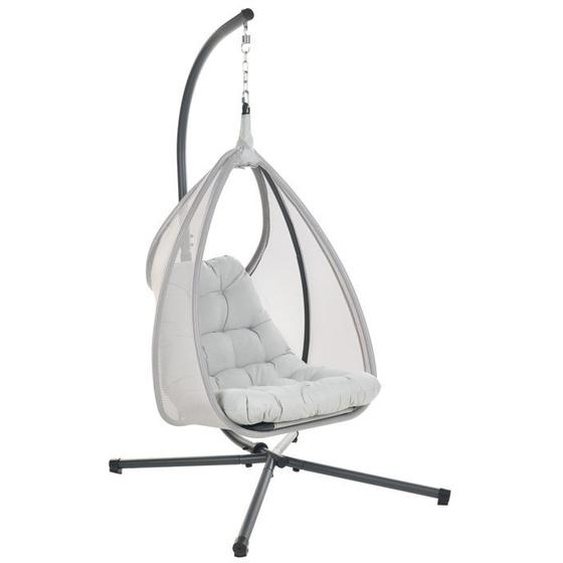 Fauteuil suspendu avec support AVEGNO Tissu Gris clair
