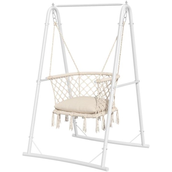 Fauteuil suspendu avec support - Structure en acier stable avec coussin, max. 150 kg