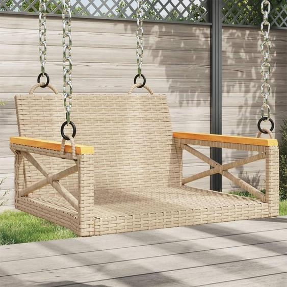 Fauteuil suspendu en polyrotan avec structure en acier