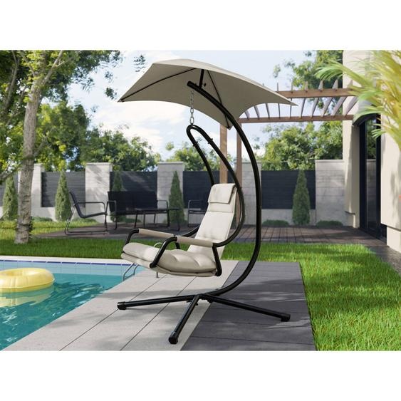 Fauteuil suspendu LIBLAR – noir / beige clair