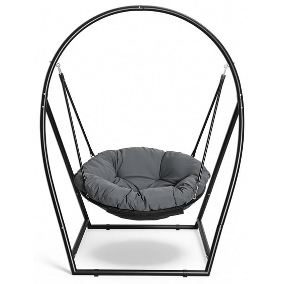 Fauteuil suspendu Vigevee avec structure et coussins - Fauteuil suspendu réglable en hauteur - Balancelle suspendue pour lextérieur et lintérieur - Fauteuil suspendu en osier jusquà 150 kg - Balancelle suspendue de jardin XXL