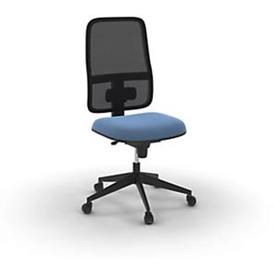 Fauteuil Terence sans accoudoir  dossier maille / assise tissu bleu
