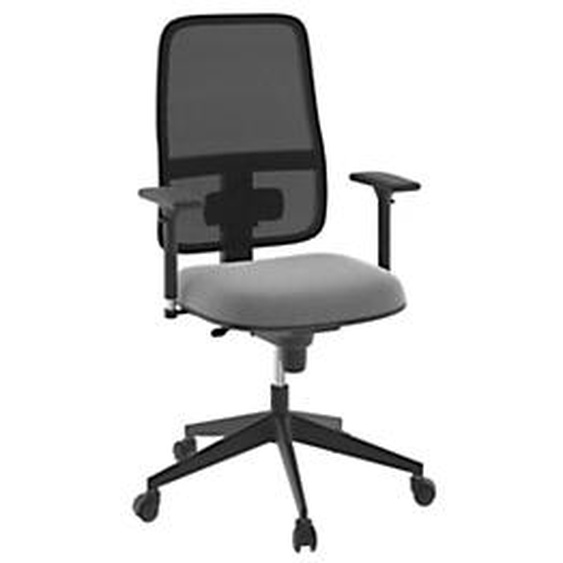 Fauteuil Terence sans accoudoir dossier maille/ assise tissu grise