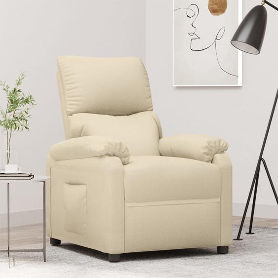 Fauteuil inclinable Crème Tissu