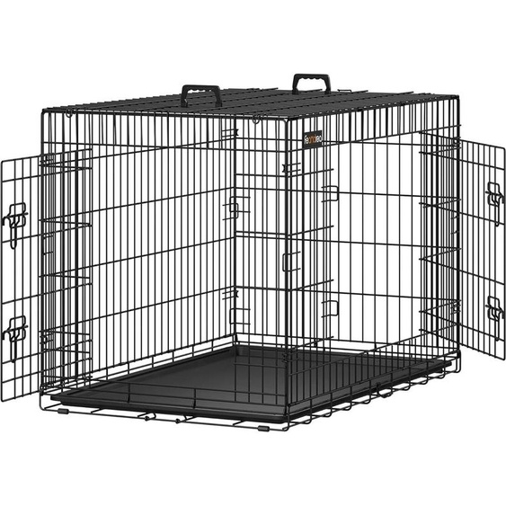 FEANDREA Cage pliante pour chiens, 107 x 70 x 77,5 cm, noir