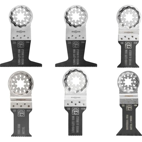 FEIN Best of E-Cut Starlock WOOD & METAL MCT (6 pièces pour tous les outils multifonctions)