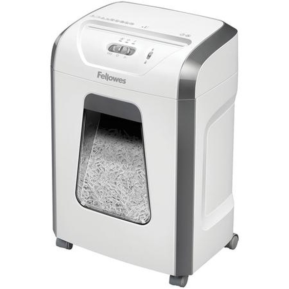 Fellowes Destructeur de documents Powershred 15C coupe croisée DIN P4 - 15 feuilles - Corbeille 19 L - Blanc