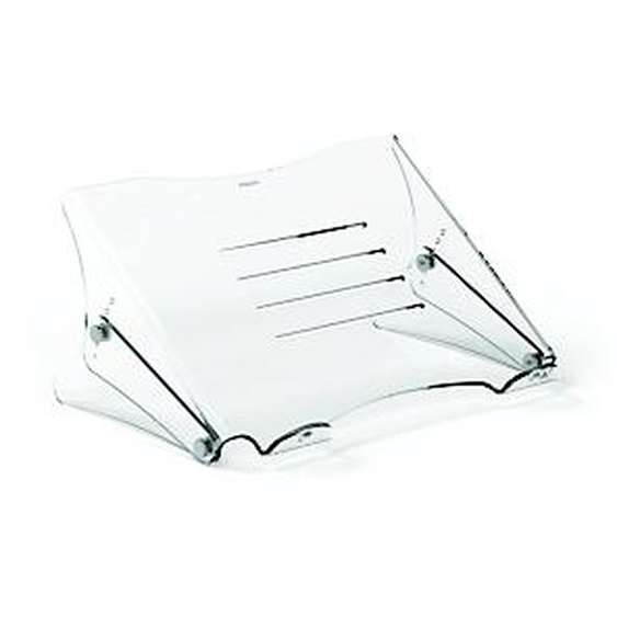 Fellowes Support pour ordinateur portable Clarity, réglable en hauteur, en acrylique transparent