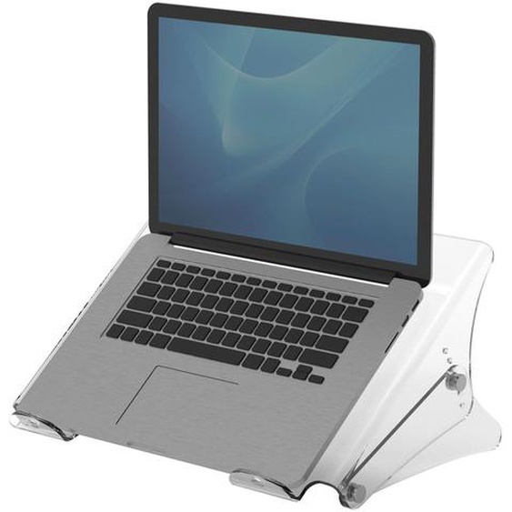 Fellowes Support pour ordinateur portable Clarity, réglable en hauteur, en acrylique transparent