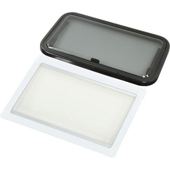 fenêtre coulissante de 730 x 430 mm pour camping-cars avec protection solaire, verre acrylique double couche pour camping-cars, remorques, mobile-homes
