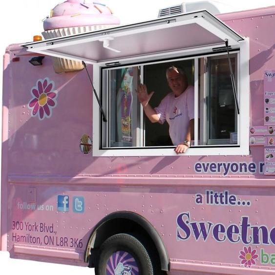 Fenêtre de service pour snack-bar - Food Truck Service Auvent 915x610mm - Aluminium Food Truck Fenster