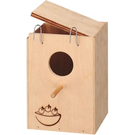 Ferplast Nid En Bois Pour Oiseau Moyen 19,5X14X14Cm