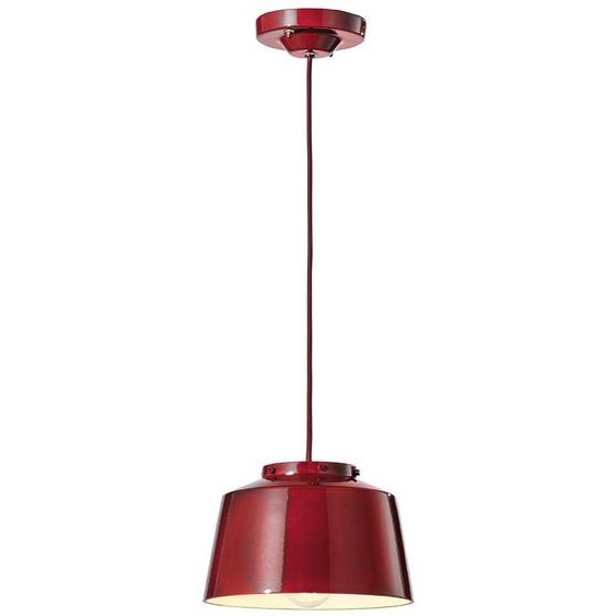 Ferroluce 50s Lampe à suspendre Rouge Ronde