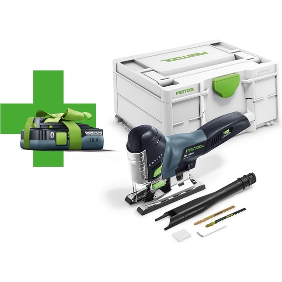 Festool PSC 420 EB-Basic-4,0 Scie sauteuse pendulaire sans fil 18 V 120 mm ( 577026 ) Brushless + 1x batterie 4,0 Ah + Systainer - sans chargeur