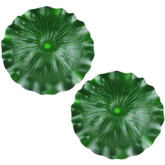 Feuilles de nénuphar en plastique, 60 cm, lot de 2, noir, pour la décoration daquariums et de bassins