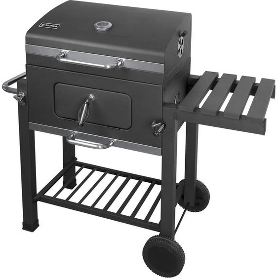 FIELDMANN FZG 1008 Gril à charbon de bois, couvercle, grilles chromées, plaque de cuisson 61 x 45,5 cm