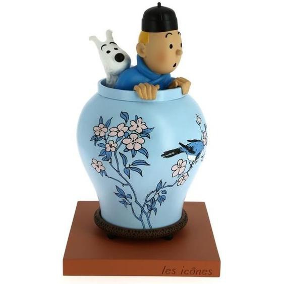 Figurine de collection Moulinsart Tintin et Milou dans la potiche 46401 (2017)