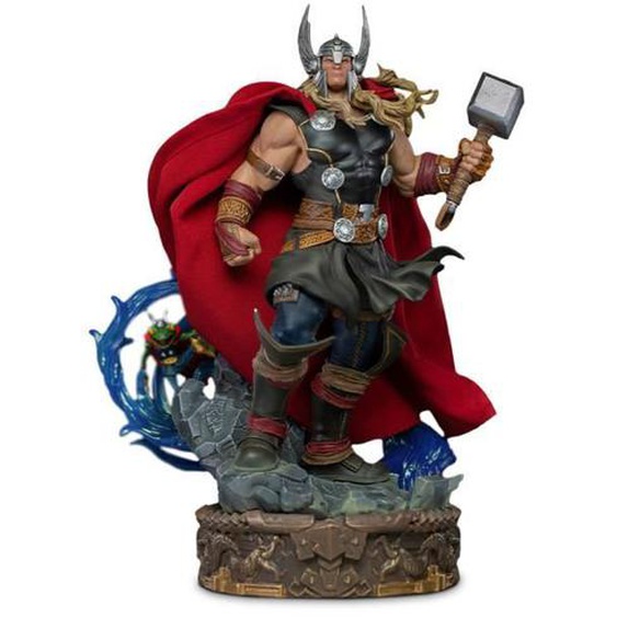 Figurine - Marvel - Thor Unleashed Deluxe - Art Scale 1/10 - Throg inclus - Polystone