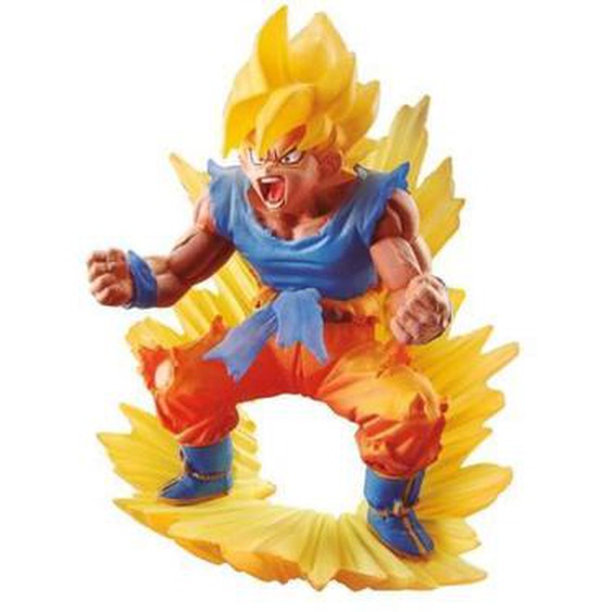 Figurine - MEGAHOUSE - Dragon Ball Super - Super Saiyan Son Goku 10 cm - Jaune - Contemporain