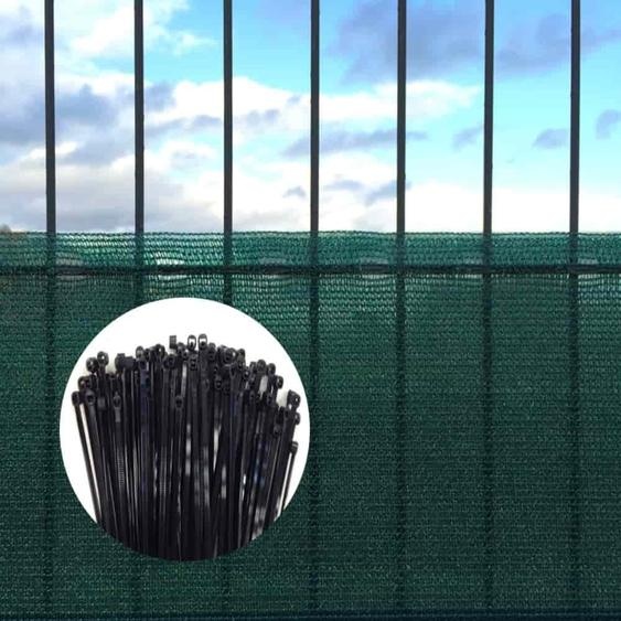 Filet brise-vent et brise-vue avec matériel de fixation 1,8 m de large x 50 mètres de serre-câbles