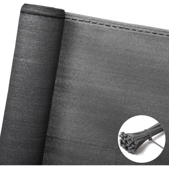 Filet brise-vue pour clôture - Brise-vent - 1,5 x 20 m - Tissu HDPE - Résistant aux UV et à la température - Pour jardin/balcon - Bleu marine