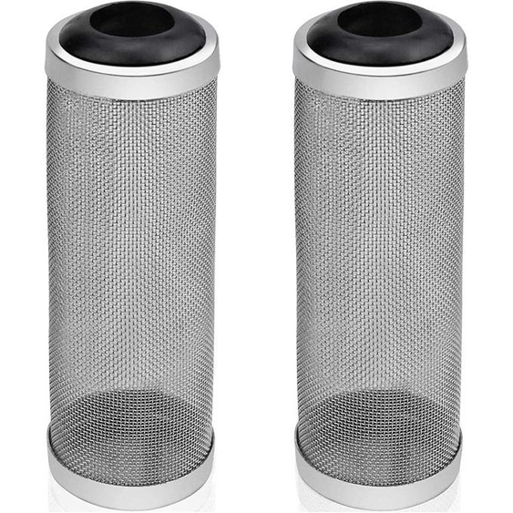 Filet de filtration pour aquarium, en acier inoxydable, lot de 2, diamètre 16 mm, pour poissons et crevettes