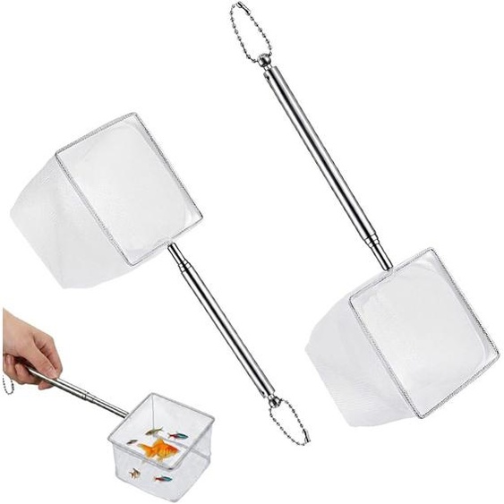 Filet de pêche en nylon pour aquarium, 7,8 cm et 6,5 cm, lot de 2, pour lentretien des aquariums