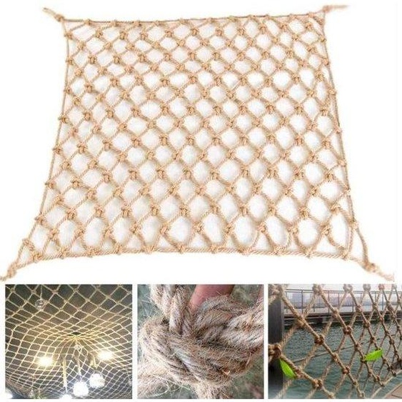 Filet en jute fait main - 0,5 x 5 mètres - brun naturel - Décoration