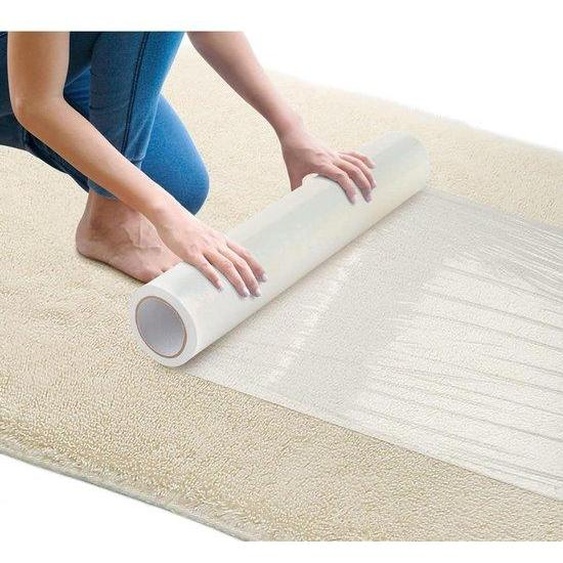 Film de protection 60 cm x 100 m, transparent, autocollant, en plastique PE