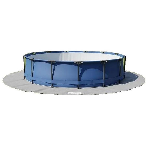 Film de protection pour piscine, en polyester géotextile durable, diamètre 500 cm, compatible avec divers modèles, couleur gris clair