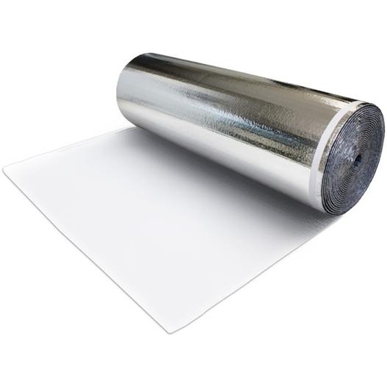 Film isolant en aluminium pour sol stratifié ou clipsable 2,5 m² - 1 m x 2,5 m