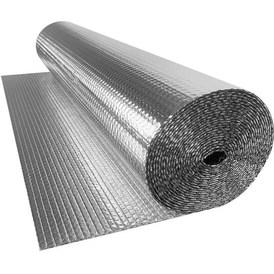 Film Isolant Film Thermique 1m x 10m Toiture Double film à bulles en aluminium Laine isolante Film de protection NAIZY