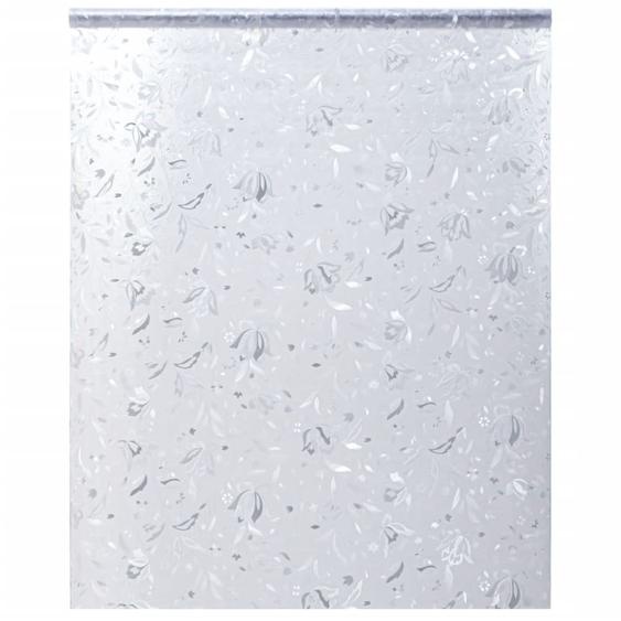 Film pour fenêtre dépoli motif de fleur 60x500 cm PVC
