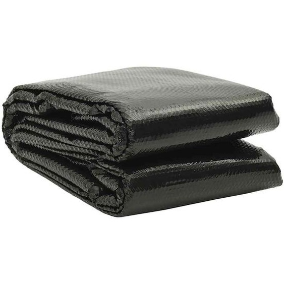 Film solaire de piscine PE rectangulaire flottant 10x5 m Noir