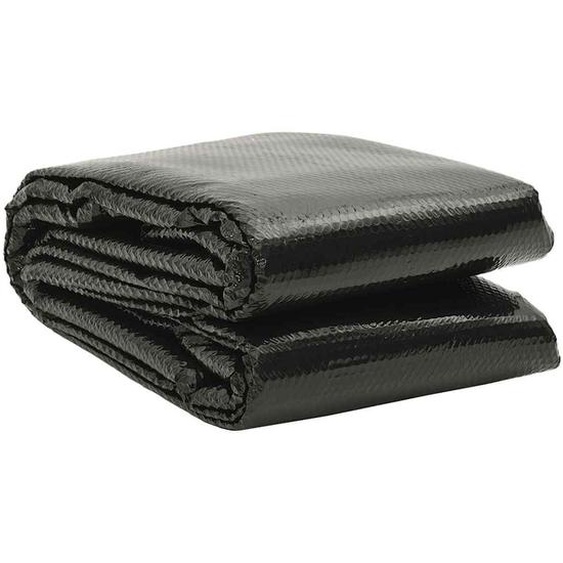 Film solaire de piscine PE rectangulaire flottant 6x4 m Noir