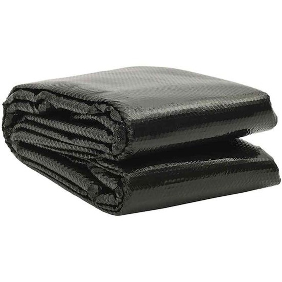 Film solaire de piscine PE rectangulaire flottant 8x5 m Noir