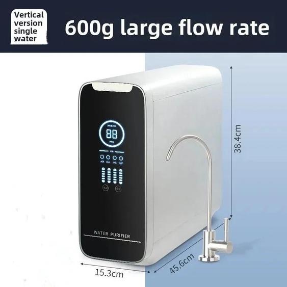 Filtre à eau pour la cuisine - Osmose inverse RO 600G - Débit 1,58 L/min - Rapport deau usée 2:1 - Réduit le TDS - Robinet inclus -  CE - Blanc