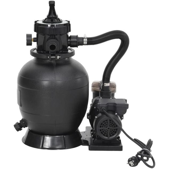 Filtre à sable pour piscine - Débit : 7 m³/h - Puissance : 400 W - Tension : 230 V - Matériau : ABS - Couleur : Noir - Système de filtration
