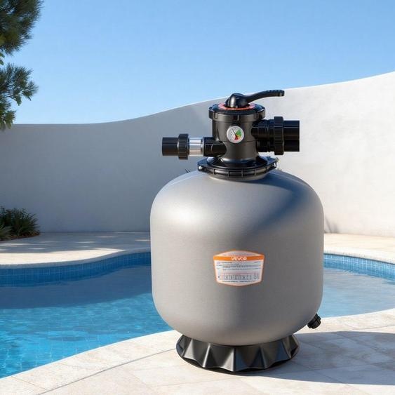 Filtre à sable pour piscine - Réservoir de filtre de 20 pouces - Capacité de 189,3 litres/minute - Matériau : polyéthylène