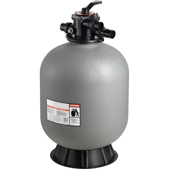 Filtre à sable SucceBuy 600 mm, système de filtration 246 L/min, cuve de filtration avec vanne 7 voies, modes de lavage à contre-courant, rinçage, circulation, eaux usées, hiver et fermé, adapté aux piscines hors sol