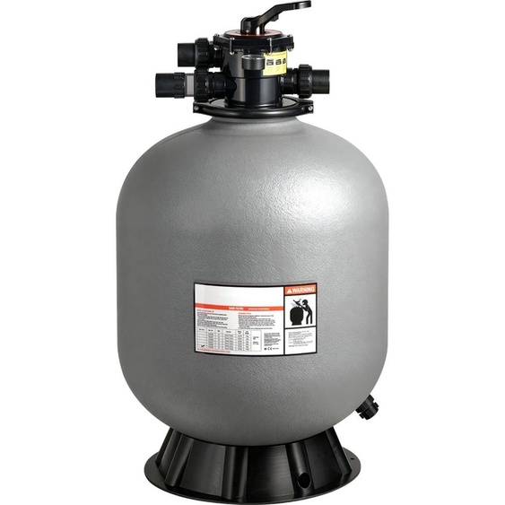 Filtre à sable - Système de filtration à sable pour piscine - Cuve de filtration 600 mm - Débit 246 L/min - Vanne multivoies 7 voies, lavage à contre-courant, rinçage et circulation - Pour piscines hors sol
